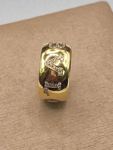 Bague 54 BVLGARI Monologo - Bague en or jaune 18 ct et diamants 58 Facettes CV-017