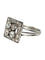 Bague 52 Bague ancienne en or blanc 18K et diamants 1 ct 58 Facettes 1683