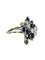 Bague 58 Bague en or blanc 18K sertie de saphirs et diamants 58 Facettes 1688