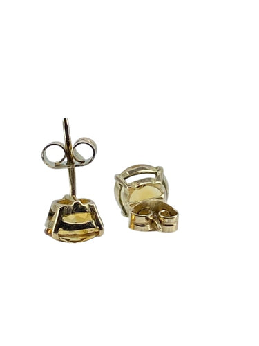 Boucles d'oreilles Boucles d’oreilles - Puces en or jaune 18 carats et citrines 58 Facettes AB683