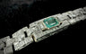 Bracelet Bracelet Art déco en platine et or blanc, émeraude et diamants 58 Facettes Bracelet 11