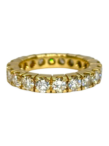 Bague 51 Alliance tour complet en or jaune 18K et diamants 2,40 ct 58 Facettes 1679