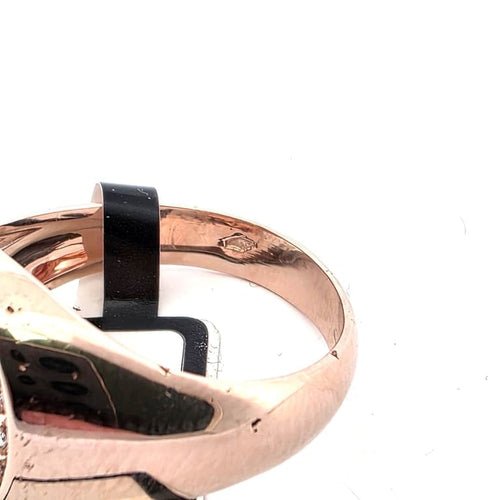 Bague 53 Bague en or rose 18 ct avec diamants 58 Facettes 164/26 B