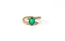 Bague 54 Bague nœud en or jaune émeraude et diamants 58 Facettes BAG-FA-56