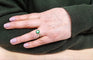 Bague 54 Bague nœud en or jaune émeraude et diamants 58 Facettes BAG-FA-56