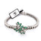 Bracelet Bracelet vintage en or blanc 18 ct avec émeraudes et diamants 58 Facettes 383/A OC