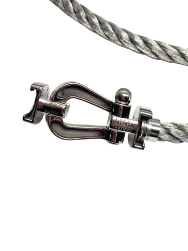 Bracelet Fred Force 10 - Bracelet grand modèle double tour en or blanc 18K 58 Facettes 1541