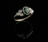 Bague 55 Bague jonc années 1930 en or jaune avec saphir et diamants 58 Facettes