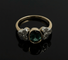 Bague 55 Bague jonc années 1930 en or jaune avec saphir et diamants 58 Facettes