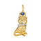 Pendentif Pendentif Chat Or jaune, Or blanc Saphir 58 Facettes 5189854RV