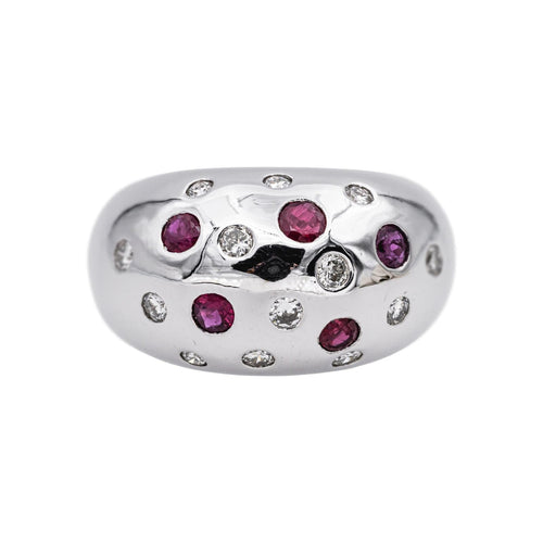 Bague 53 Bague  Boule  Or blanc Diamant, Rubis 58 Facettes 4984044RV
