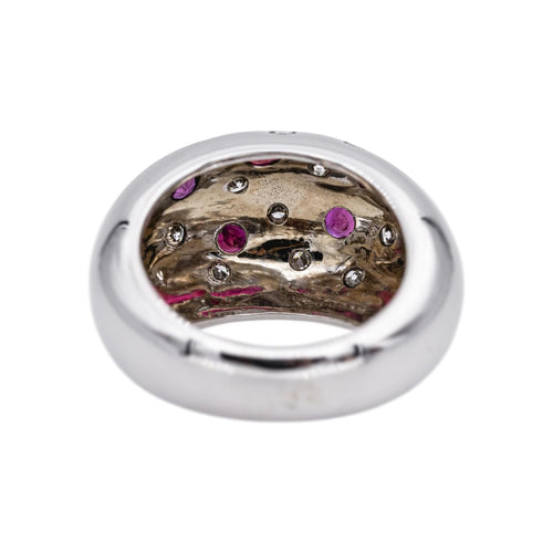 Bague 53 Bague  Boule  Or blanc Diamant, Rubis 58 Facettes 4984044RV