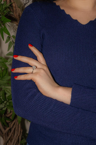 Bague 52 Bague Marguerite  Or blanc Diamant 58 Facettes 5062434CN
