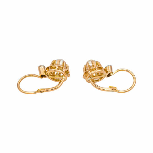 Boucles d'oreilles Boucles d'oreilles Dormeuses Or rose Perle 58 Facettes 5189855RV