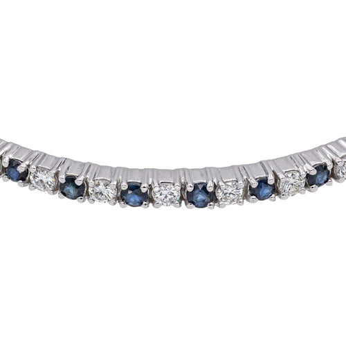 Bracelet Bracelet Or blanc Diamant, Saphir 58 Facettes 4878496CN