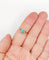 Bague 57 Bague marguerite antique en or rose 18k, turquoise et perles 58 Facettes A06765