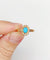 Bague 57 Bague marguerite antique en or rose 18k, turquoise et perles 58 Facettes A06765