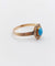 Bague 57 Bague marguerite antique en or rose 18k, turquoise et perles 58 Facettes A06765