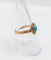 Bague 57 Bague marguerite antique en or rose 18k, turquoise et perles 58 Facettes A06765