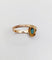 Bague 57 Bague marguerite antique en or rose 18k, turquoise et perles 58 Facettes A06765