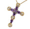 Pendentif Croix - Pendentif en or blanc et jaune 18K améthystes et diamants 58 Facettes 242