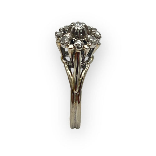 Bague 50 Bague marguerite en or blanc 750 sertie de diamants 58 Facettes 149067271