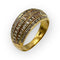 Bague 59 Bague pavée en or jaune 750 sertie de 74 diamants 58 Facettes 149067417
