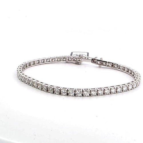 Bracelet Bracelet tennis en or blanc 18 ct avec diamants 58 Facettes 145 C