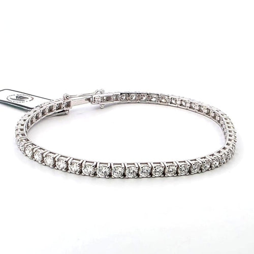 Bracelet Bracelet tennis en or blanc 18 ct avec diamants 58 Facettes 145 C