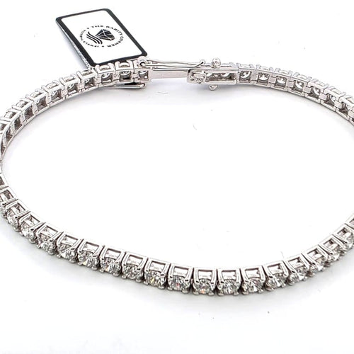 Bracelet Bracelet tennis en or blanc 18 ct avec diamants 58 Facettes 145 C
