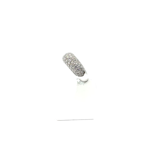 Bague 51 Chaumet - Bague jonc en or blanc pavée de 107 diamants 58 Facettes Z1350524