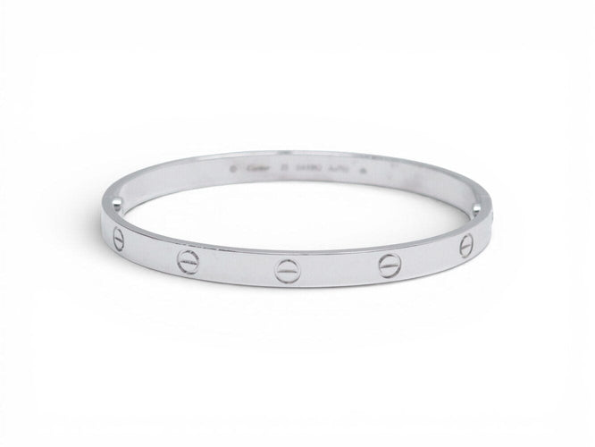 Bracelet Cartier Love - Bracelet en or blanc (or gris) 18k, taille 20 58 Facettes 271116