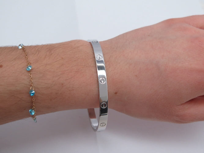Bracelet Cartier Love - Bracelet en or blanc (or gris) 18k, taille 20 58 Facettes 271116