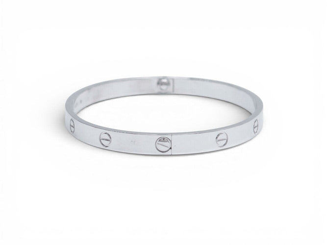 Bracelet Cartier Love - Bracelet en or blanc (or gris) 18k, taille 20 58 Facettes 271116