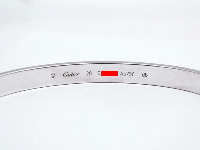 Bracelet Cartier Love - Bracelet en or blanc (or gris) 18k, taille 20 58 Facettes 271116