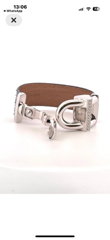 Montre Van Cleef & Arpels Cadenas - Montre bracelet en or blanc et diamants 58 Facettes Cad