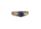 Bague 54.5 Bague solitaire XIXe siècle en or rose 18 carats au lapis-lazuli 58 Facettes Bague