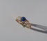 Bague 54.5 Bague solitaire XIXe siècle en or rose 18 carats au lapis-lazuli 58 Facettes Bague