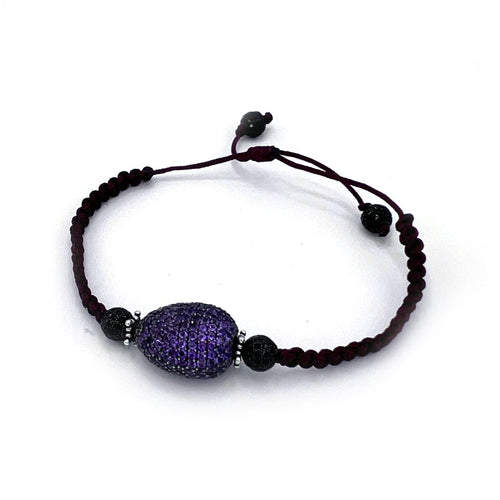 Bracelet GALPH - Bracelet en argent 925 avec améthyste et onyx 58 Facettes UKA000079GM