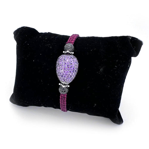 Bracelet GALPH - Bracelet en argent 925 avec améthyste et onyx 58 Facettes UKA000079GM