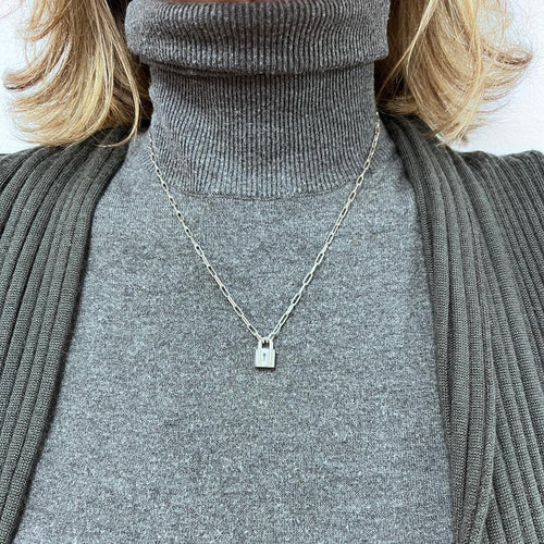 Collier DODO LOCK - Collier cadenas en argent 925 58 Facettes UKA000127SO
