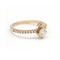 Bague Bague en or rose 18 ct avec diamants de laboratoire 1,00 ct 58 Facettes UKD362910MM