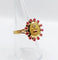 Bague 55 Augis Médaille d'amour - Bague en or rose 18 k rubis et diamant 58 Facettes A06803