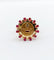 Bague 55 Augis Médaille d'amour - Bague en or rose 18 k rubis et diamant 58 Facettes A06803