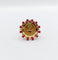 Bague 55 Augis Médaille d'amour - Bague en or rose 18 k rubis et diamant 58 Facettes A06803