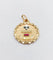 Pendentif Augis - Pendentif Médaille d'amour 22 mm en or rose 18k rubis 58 Facettes A06804
