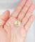 Pendentif Augis - Pendentif Médaille d'amour 22 mm en or rose 18k rubis 58 Facettes A06804