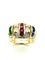 Bague 56 Tutti Frutti - Bague jonc en or jaune 18K, diamants et pierres 58 Facettes BG DIV