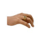 Bague 60 Bague maillon articulé en or jaune 750 avec saphir carré 58 Facettes 330092901