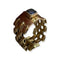 Bague 60 Bague maillon articulé en or jaune 750 avec saphir carré 58 Facettes 330092901